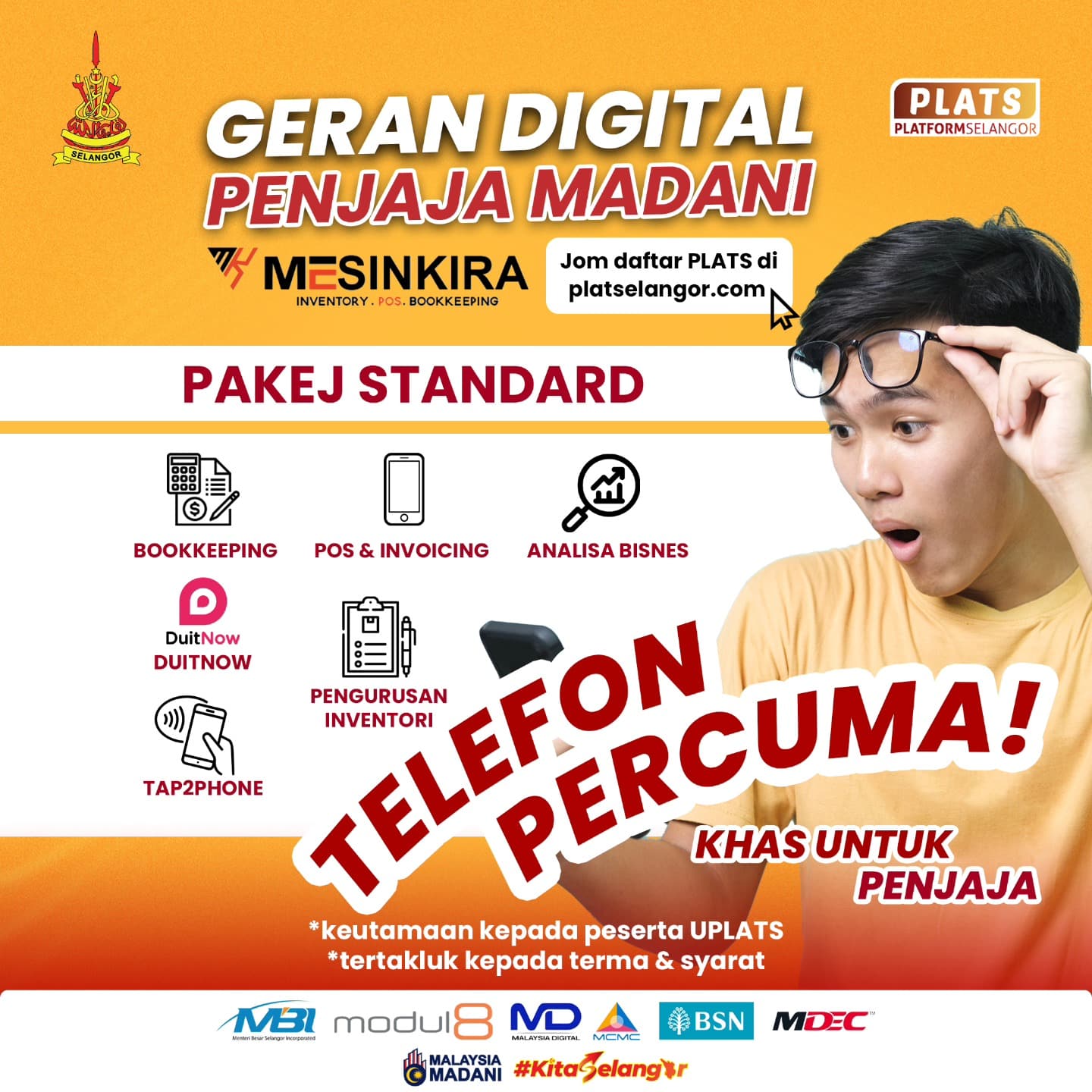 Peserta U-PLATS mohon geran digital berpeluang dapat telefon percuma