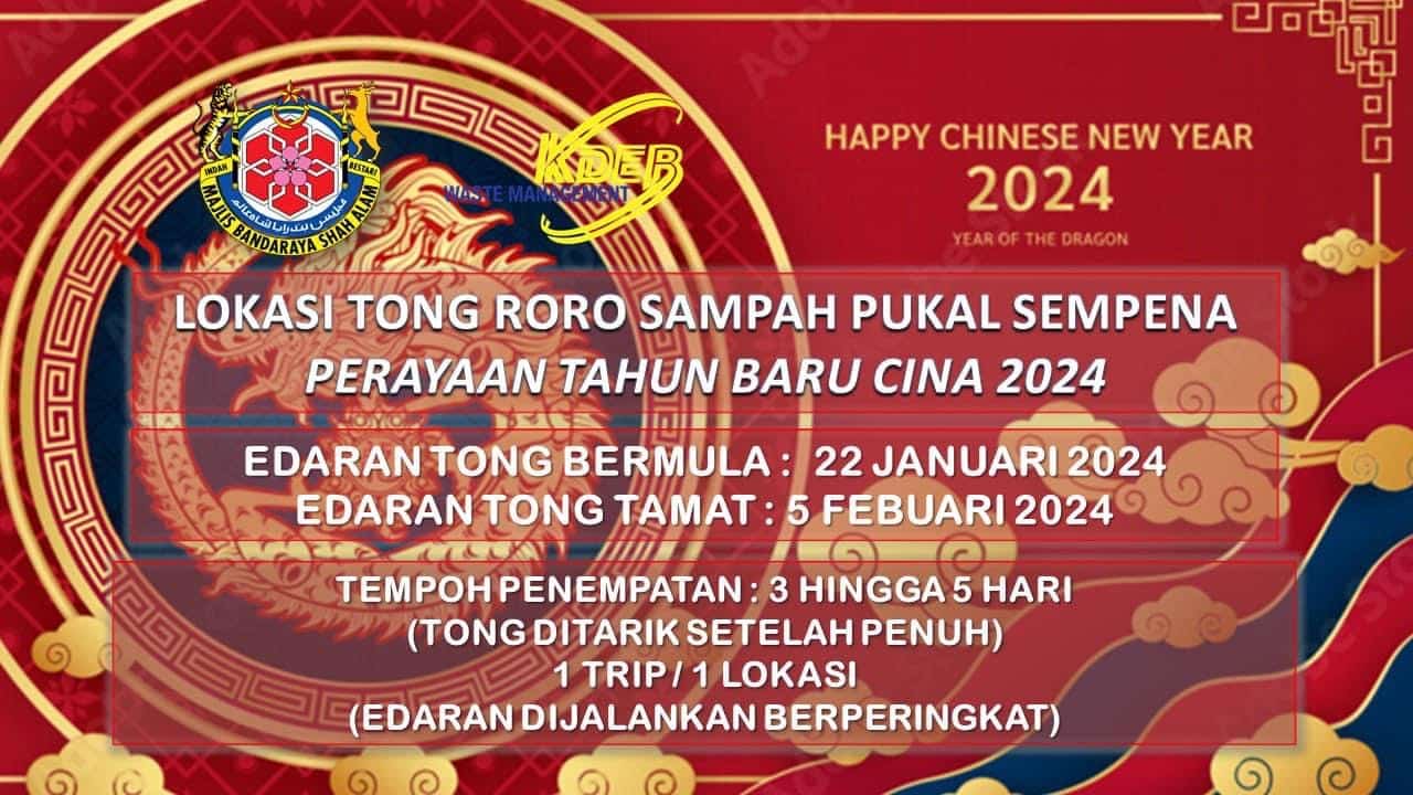MBSA sedia tong Roro di 384 lokasi sempena Tahun Baharu Cina