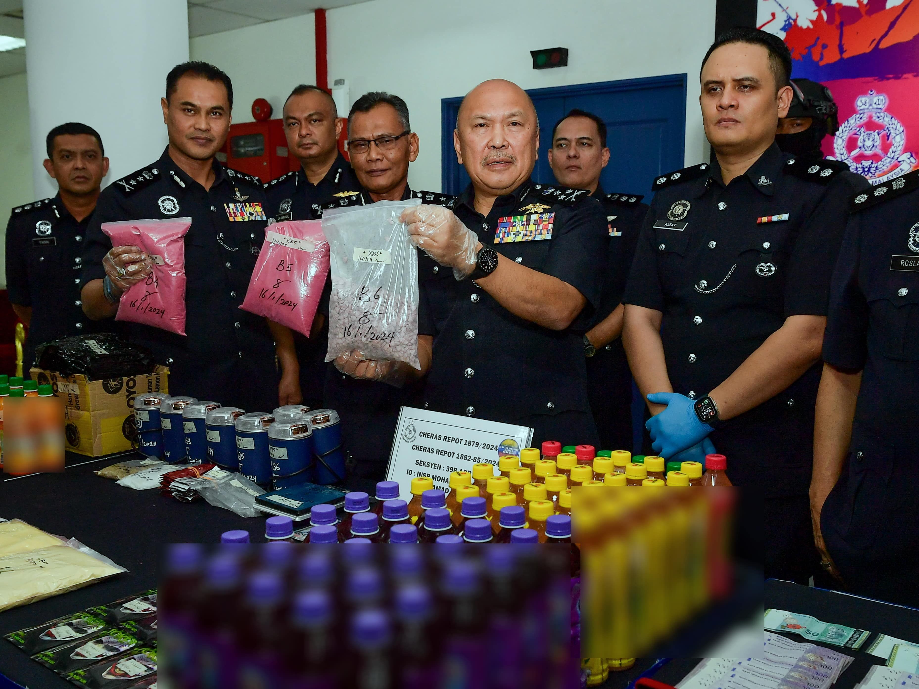 Sindiket proses, jual jus minuman campuran dadah tumpas, enam individu ditahan