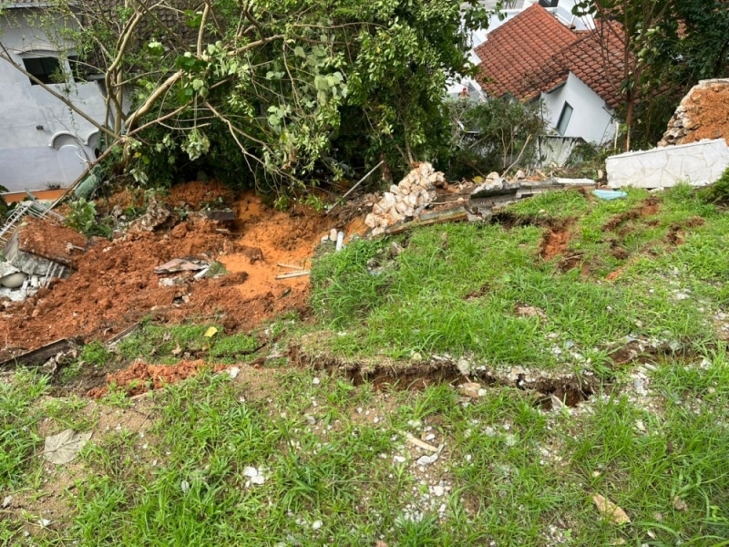 House affected due to Bangsar landslide