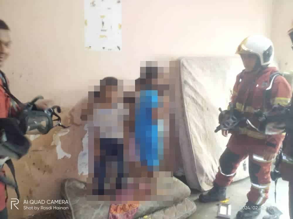 Ibu bapa di hospital, bomba selamat enam beradik terperangkap rumah terbakar