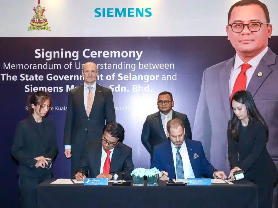 雪州与西门子签署备忘录 提高数码化转型策略