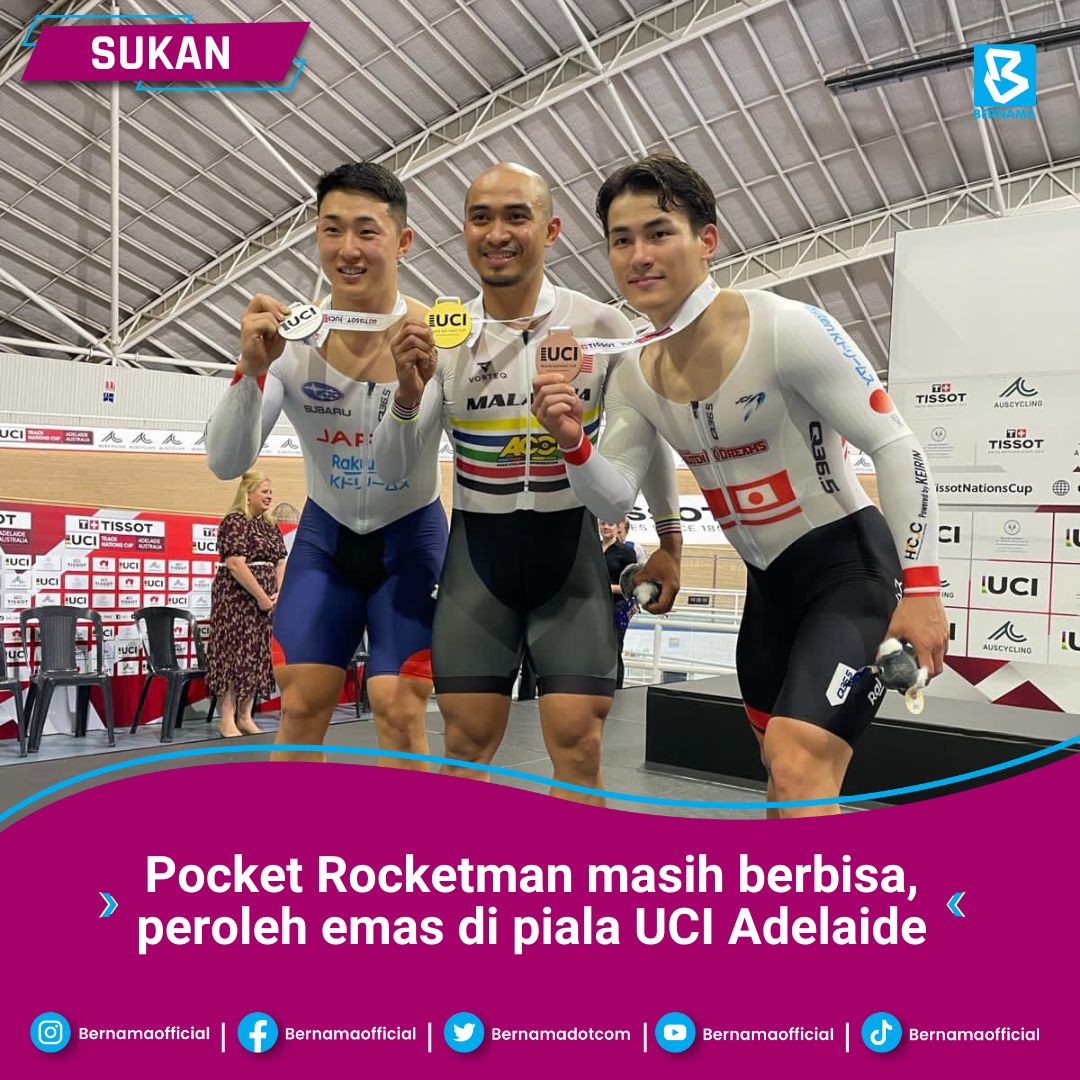Azizulhasni raih emas kejohanan berbasikal antarabangsa di Australia, ketepi pelumba Jepun