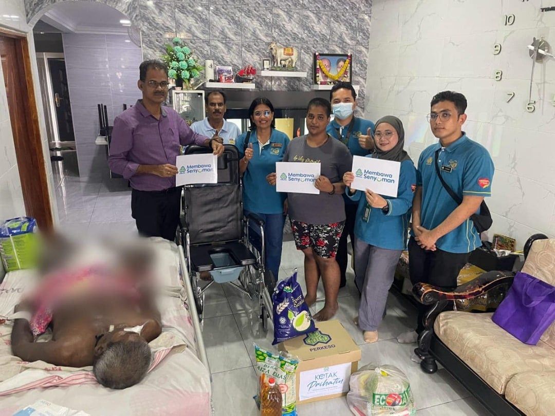 திரு அர்ஜுனன் செல்ல பெருமாளுக்குக் கிள்ளான் பெர்கேசோ பிரிஹாத்தின் குழுவால் உதவி வழங்கப்பட்டது