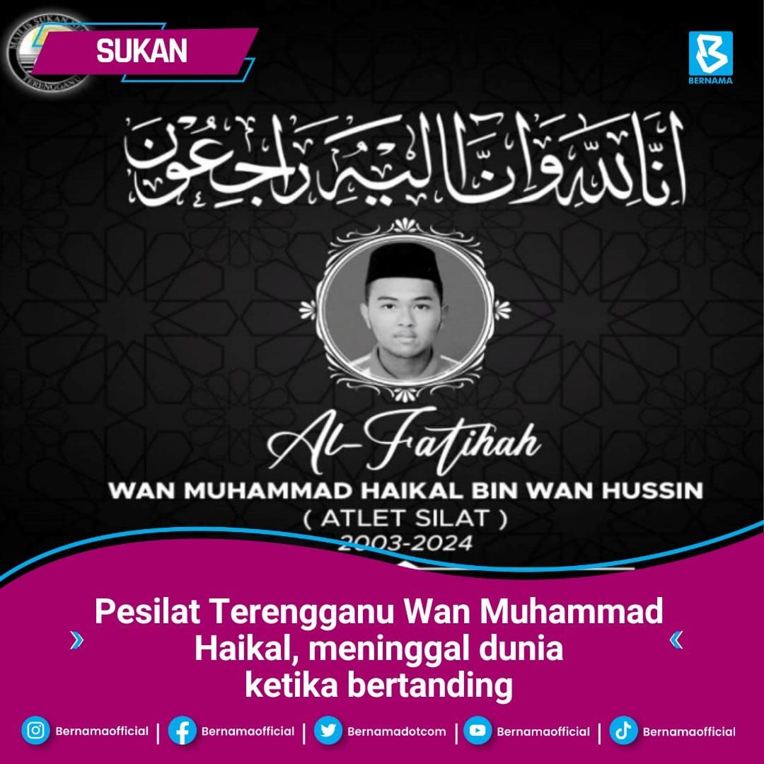 Pesilat Terengganu meninggal dunia ketika sertai pertandingan pemilihan Sukma