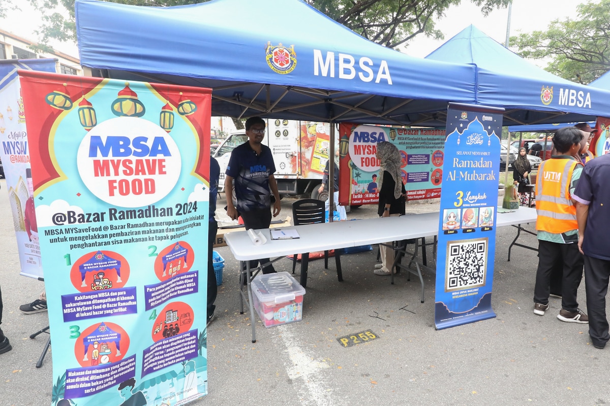 MBSA kumpul hampir 2,000kg lebihan makanan di bazar Ramadan
