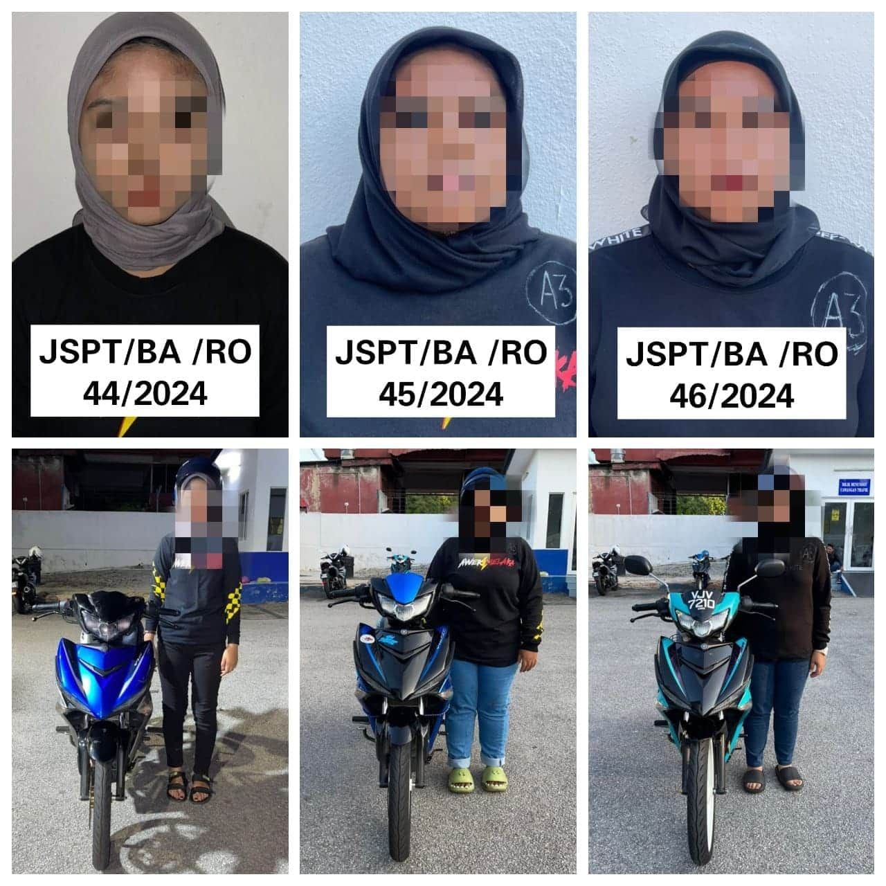 甲州女团3名少女被捕  大道扮超人危险骑摩托