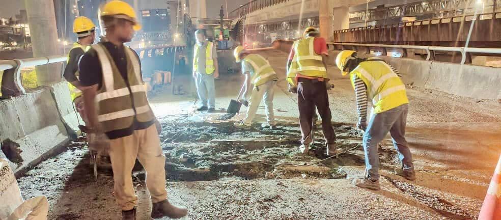 JKR如火如荼维修桥梁伸缩缝 舒缓54号联邦公路塞车