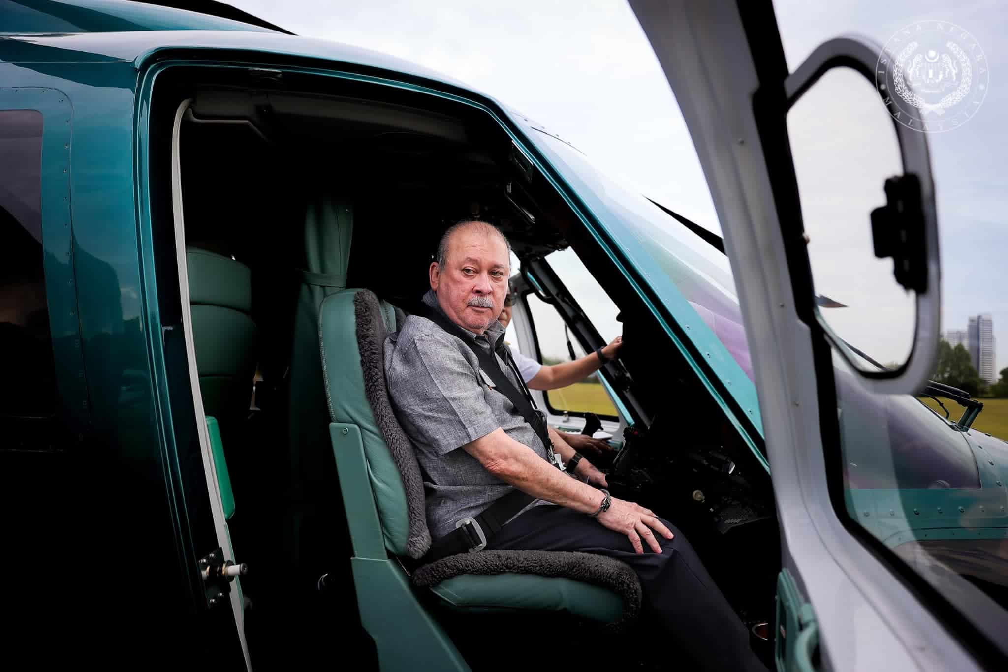 King conducts aerial inspection of Mersing district