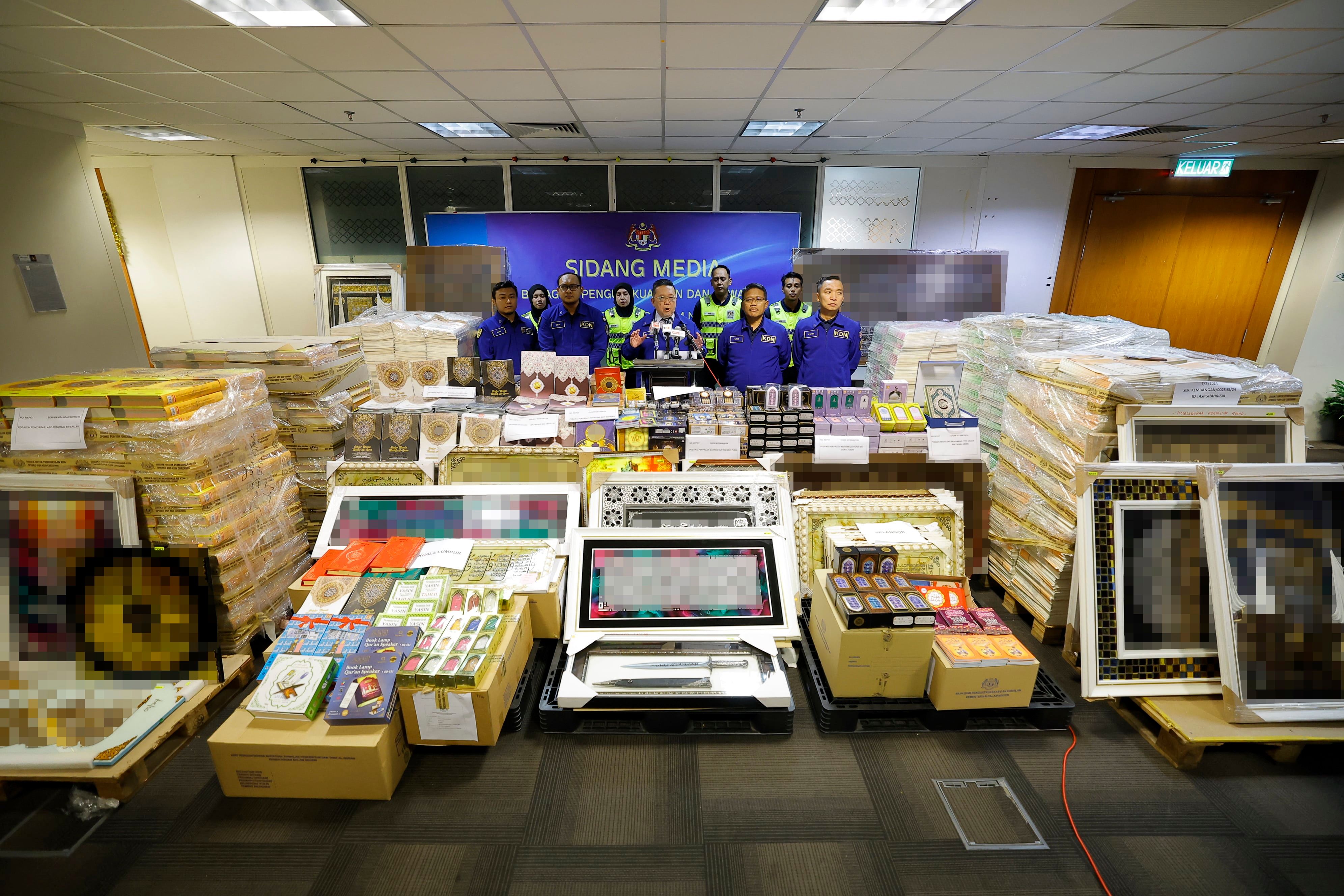 164 individu ditahan, al-Quran, bahan ayat suci bernilai RM3.1 juta dirampas