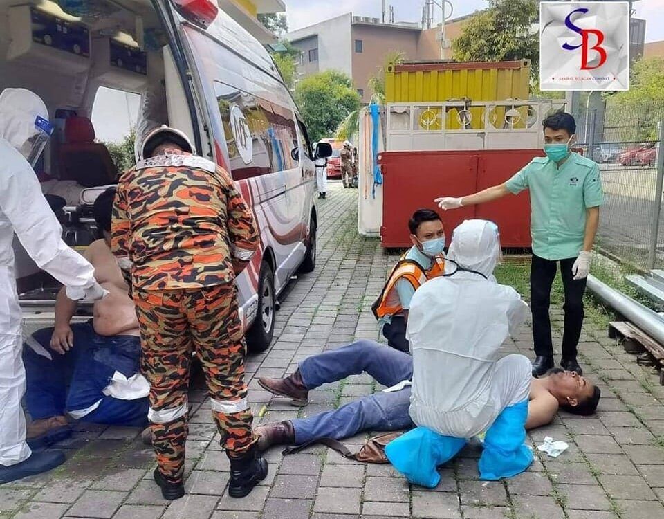 நைட்ரோஜன் வாயுகலன் வெடித்த சம்பவத்தில் மூன்று தொழிலாளர்கள் காயம்