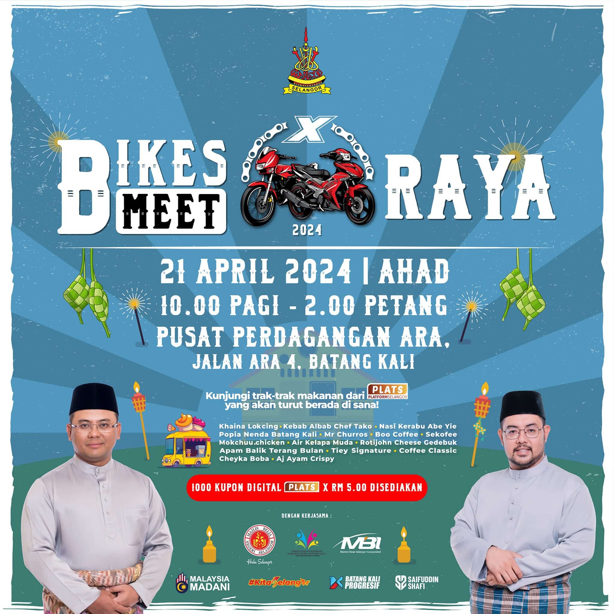 1,000 kupon digital disedia kepada pengunjung Bikes Meet X Raya