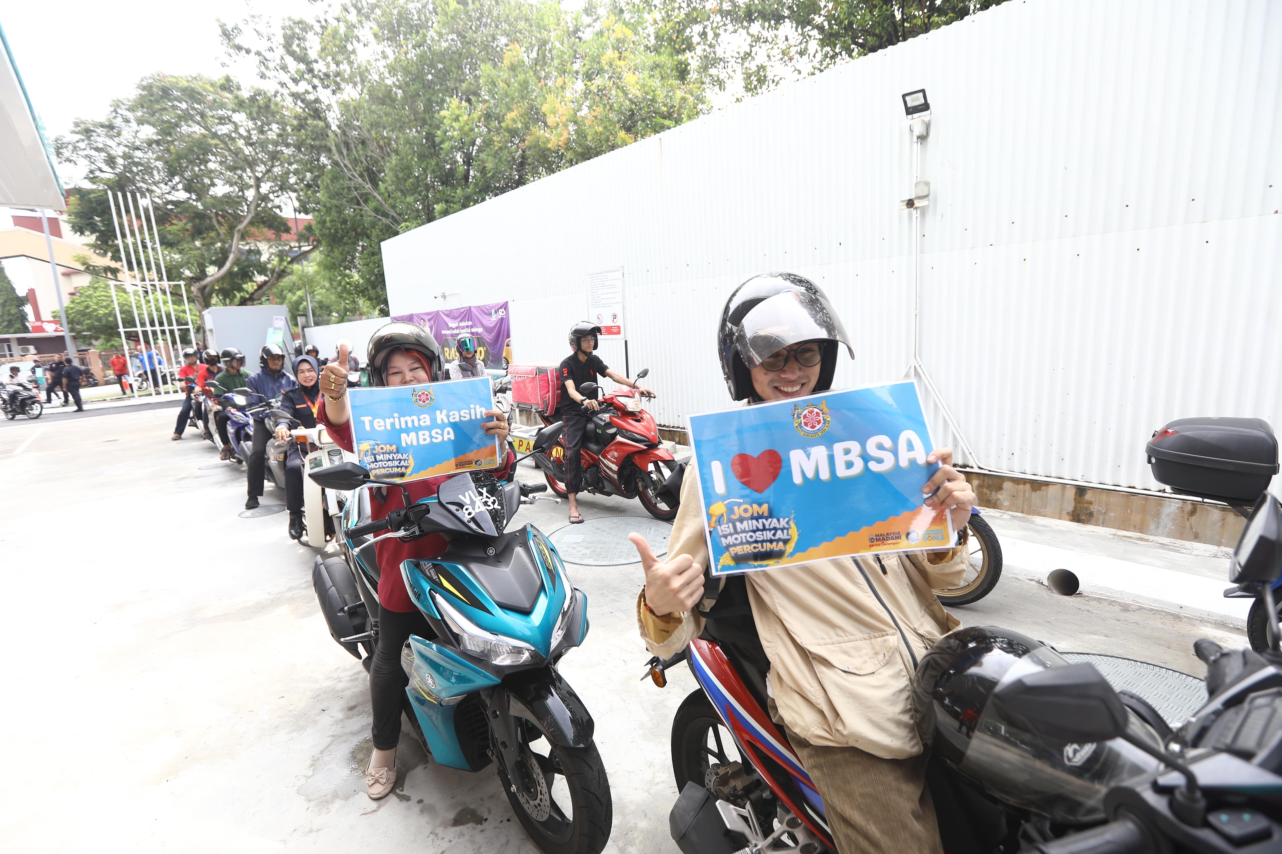 MBSA tawar minyak percuma untuk 500 motosikal 17 Jun ini
