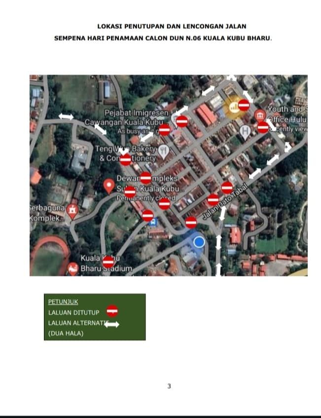 【新古毛补选】周六凌晨起封锁5路段 直至提名程序结束