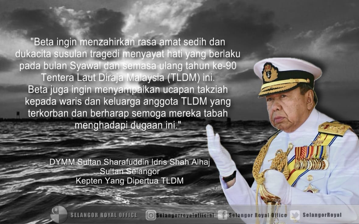Sultan ucap takziah, dukacita tragedi helikopter TLDM terhempas