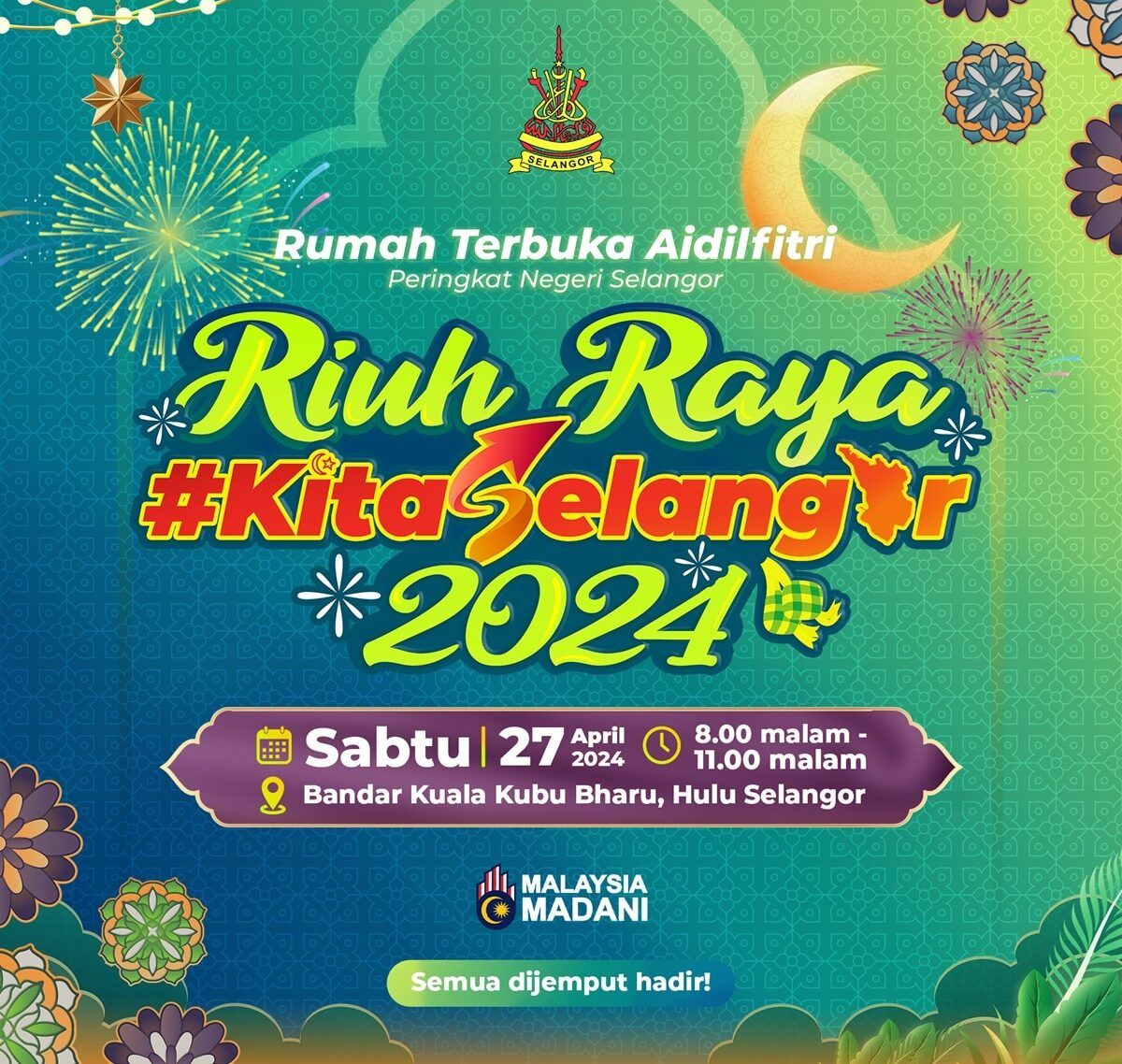 பண்டார் கோலா குபு பாருவில் ஐடில்பித்ரியை முன்னிட்டு மாநில திறந்த இல்ல உபசரிப்பு