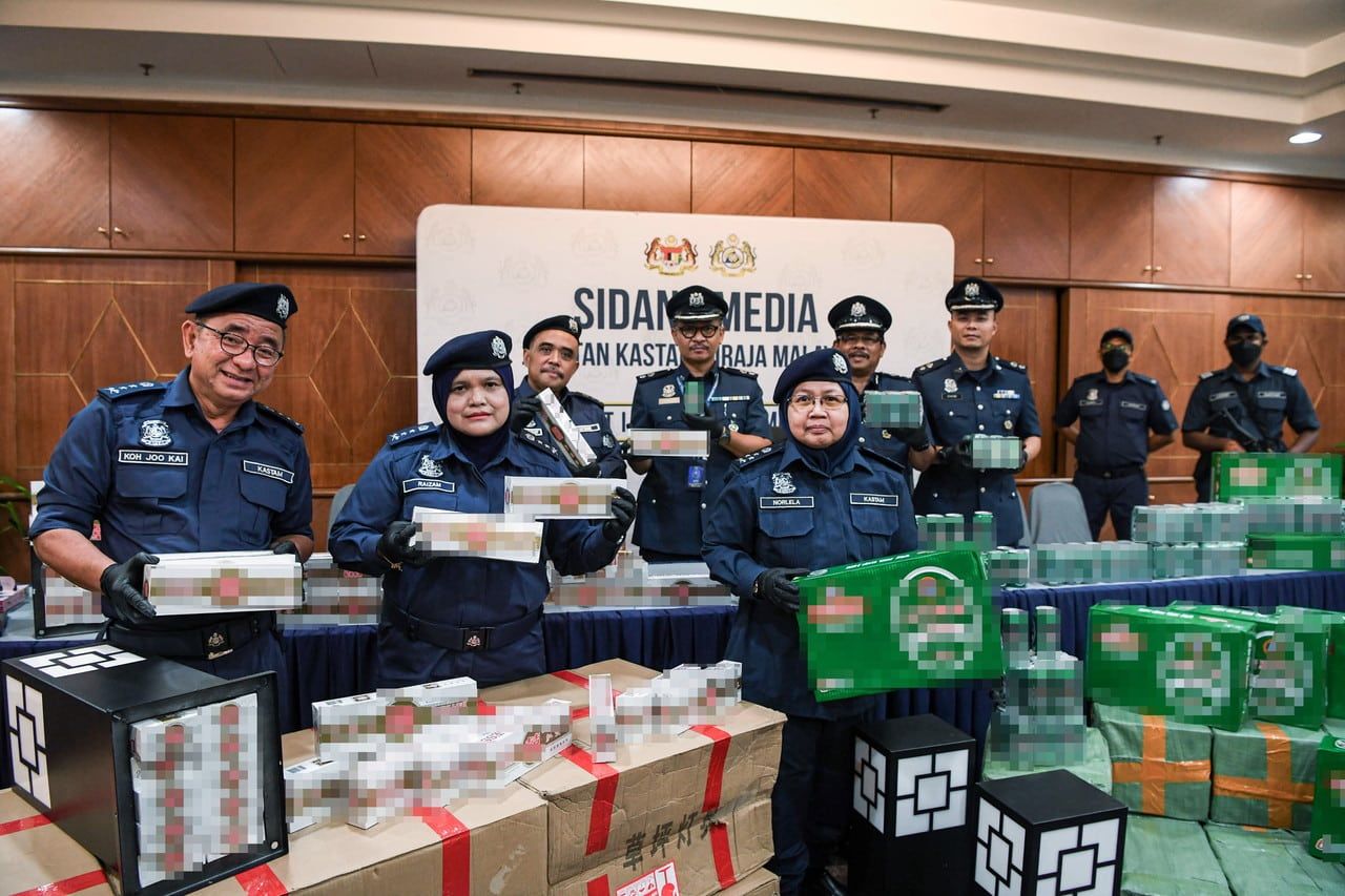 关税局巴生港捣破2走私案 起获总值逾88.5万走私烟酒