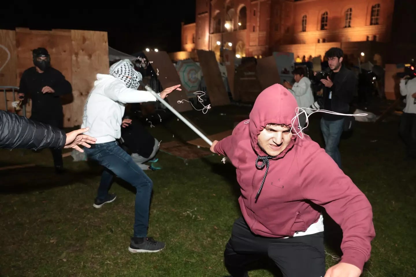 UCLA cancels all classes after overnight violence on campus
