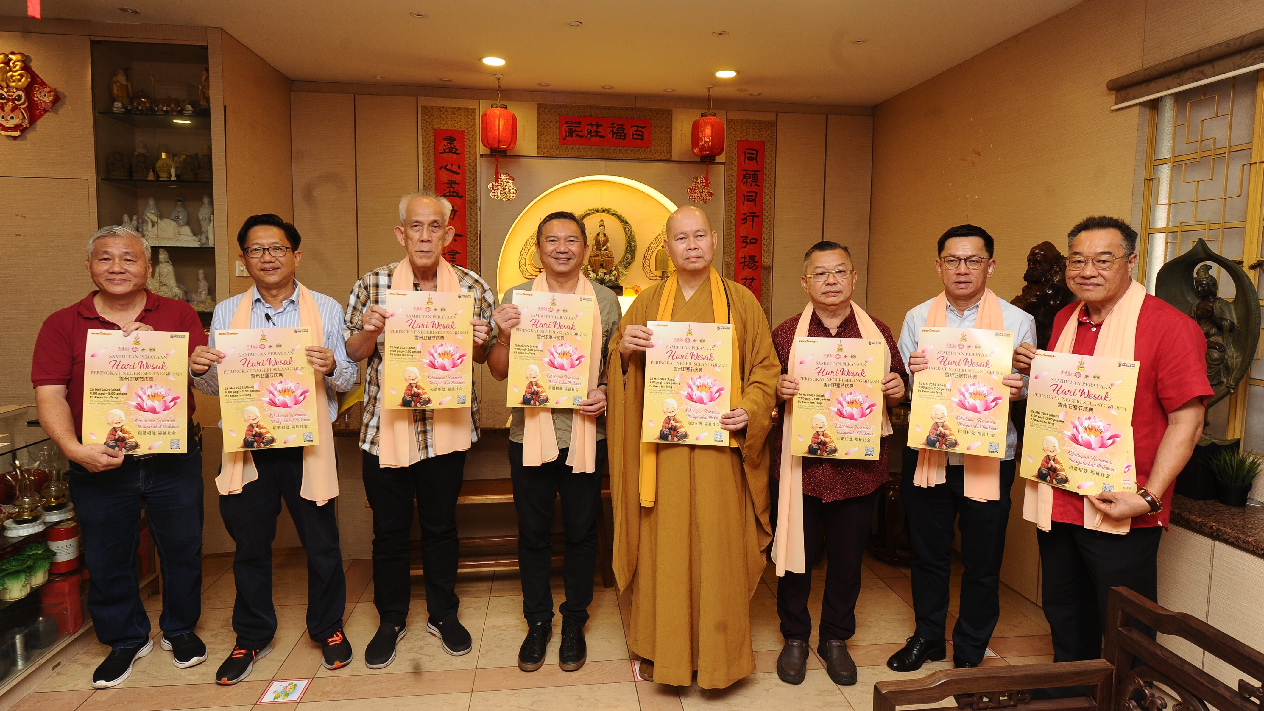 雪州卫塞节庆典本周日举办 大臣.各宗教领袖将参与