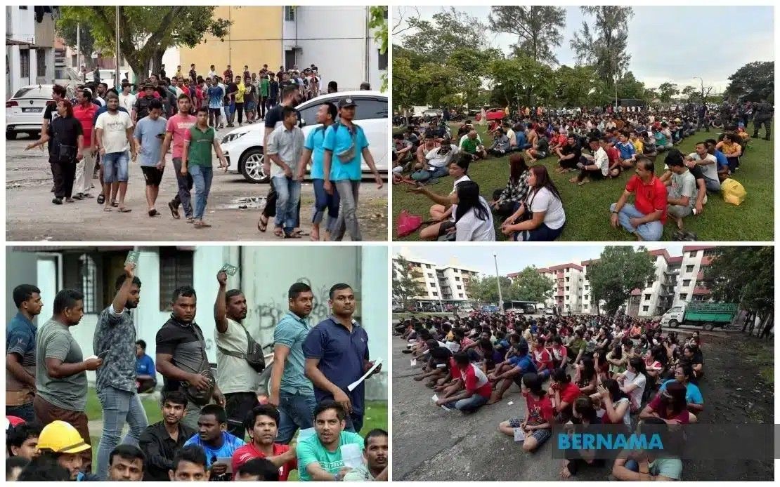 போர்ட் கிள்ளானில் அந்நிய நாட்டினருக்கு எதிராக குடிநுழைவுத் துறை அதிரடிச் சோதனை