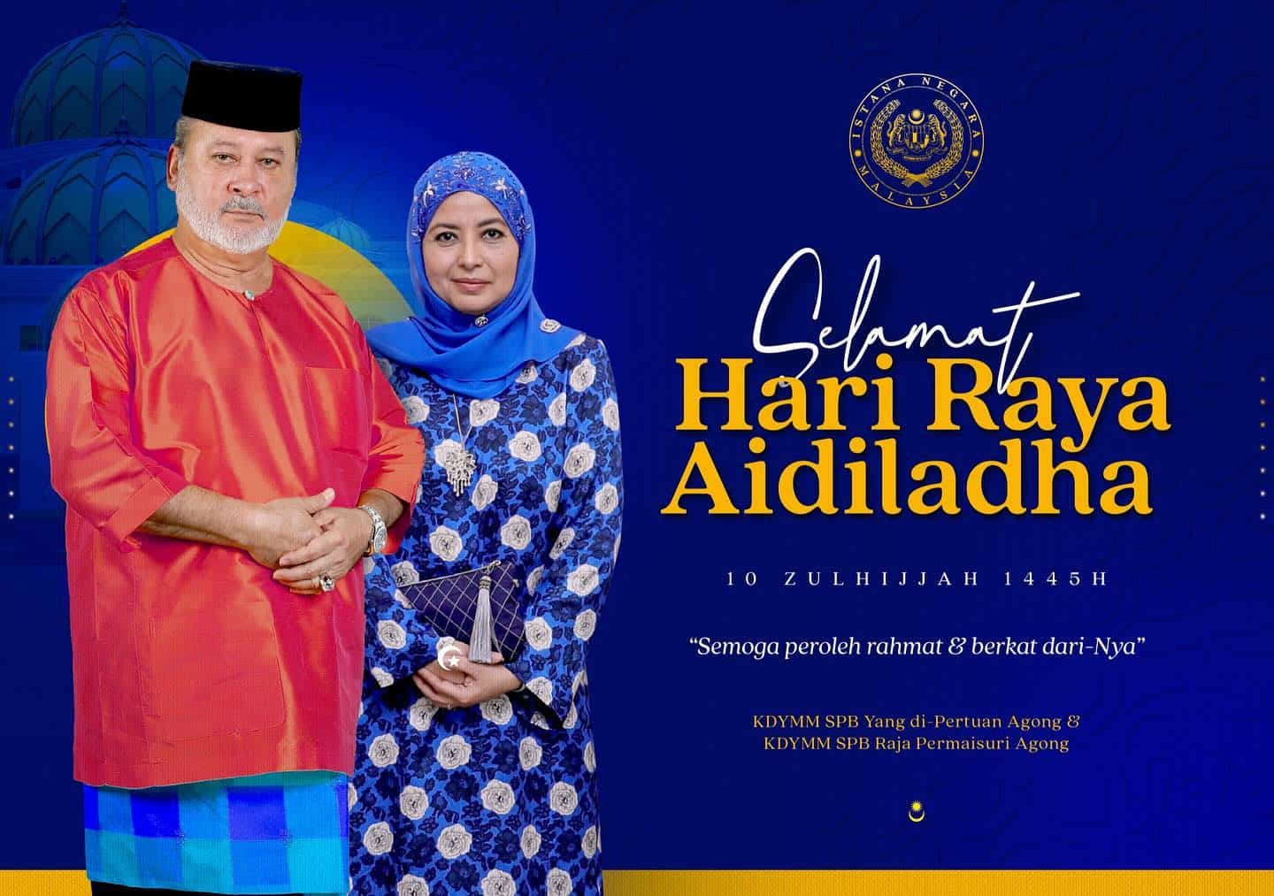 Agong, Raja Permaisuri ucap selamat menyambut Aidiladha, doa negara sejahtera