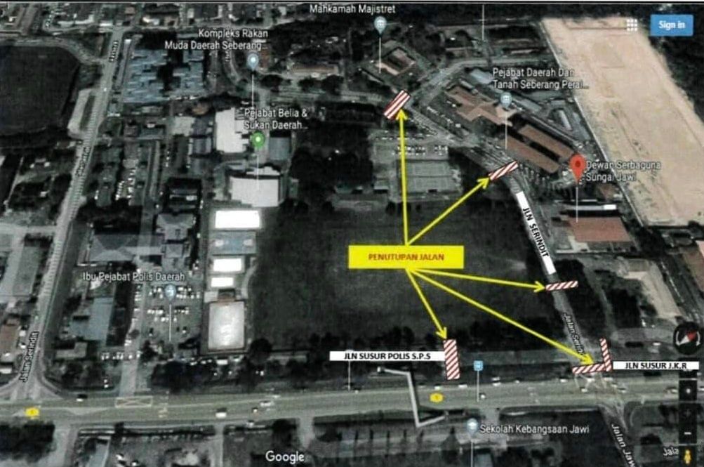 配合双溪峇甲州席补选提名  威南警方明晚起封锁3道路