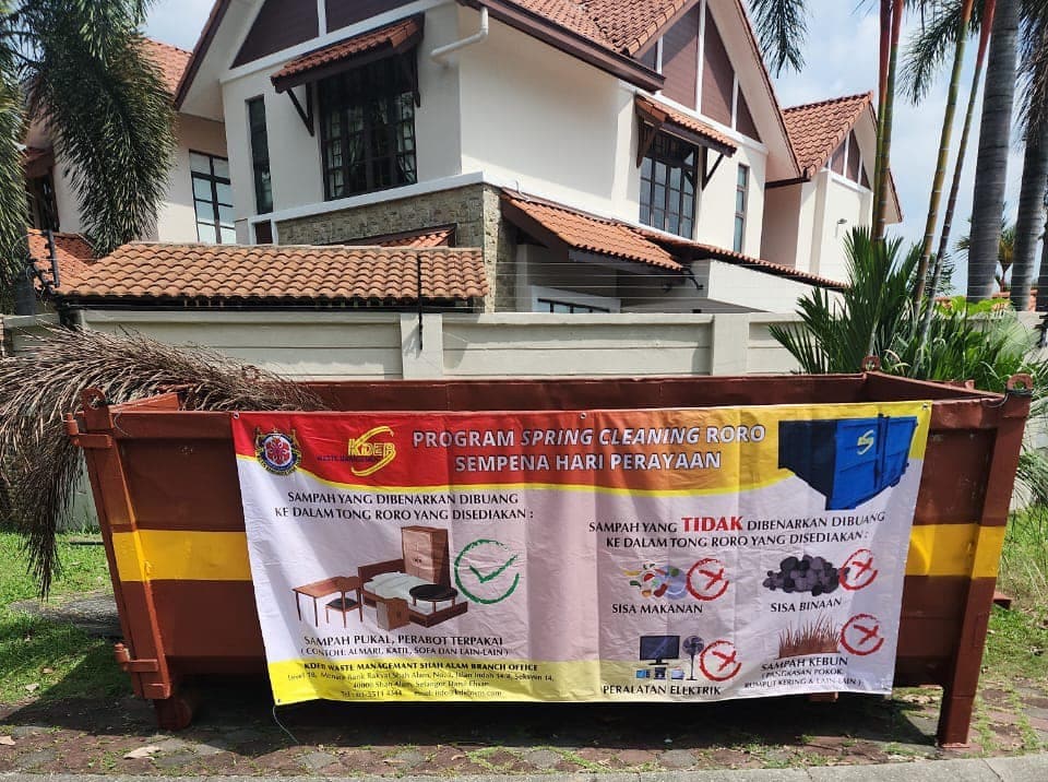 Aidilfitri: KDEBWM sedia lebih 500 tong roro kutip sampah pukal