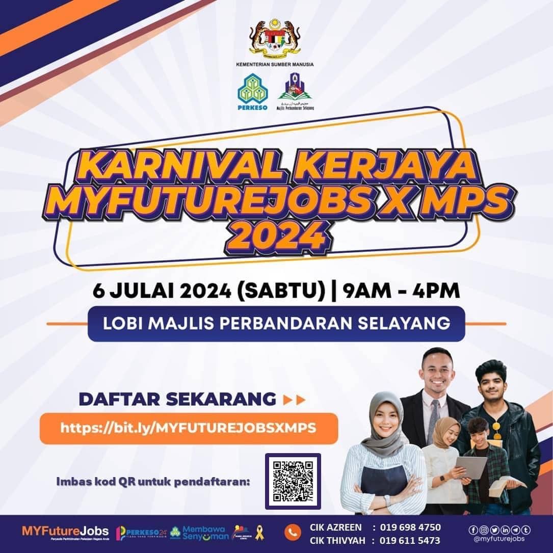 Lebih 60 peluang kerja ditawarkan sempena karnival kerjaya di Menara MPS Sabtu ini
