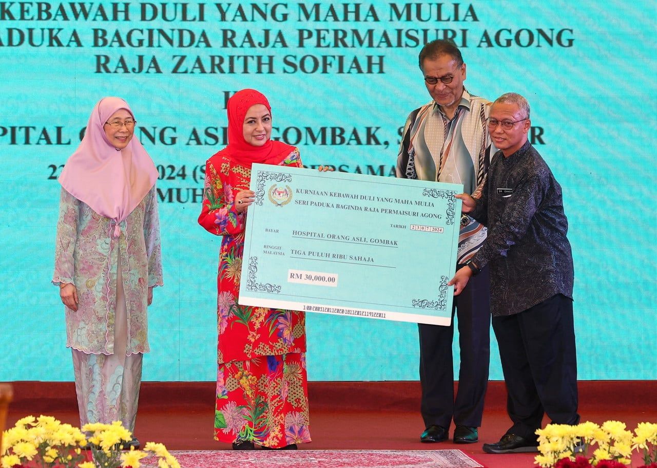 造访鹅唛原住民医院    元首后捐赠3万令吉