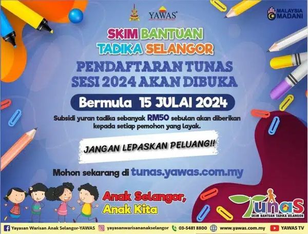 雪州幼苗计划开放申请 资助每月50令吉幼稚园费