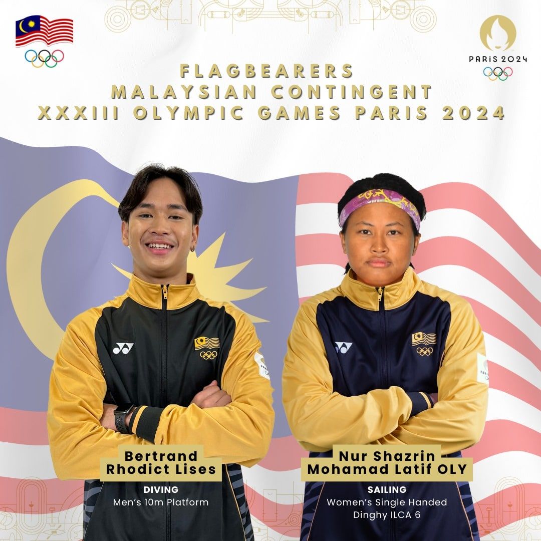 巴黎奥运本月登场 大马跳水.帆船健儿任旗手