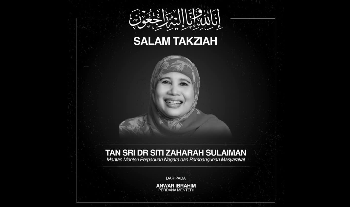 PM ucap takziah atas pemergian Siti Zaharah, sifatkan Allahyarham pemimpin gigih