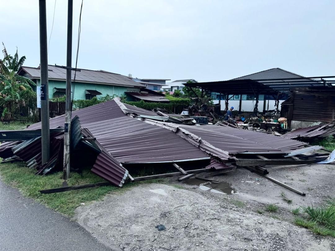 适耕庄约20家遭暴风袭击 黄瑞林立即发放紧急援金