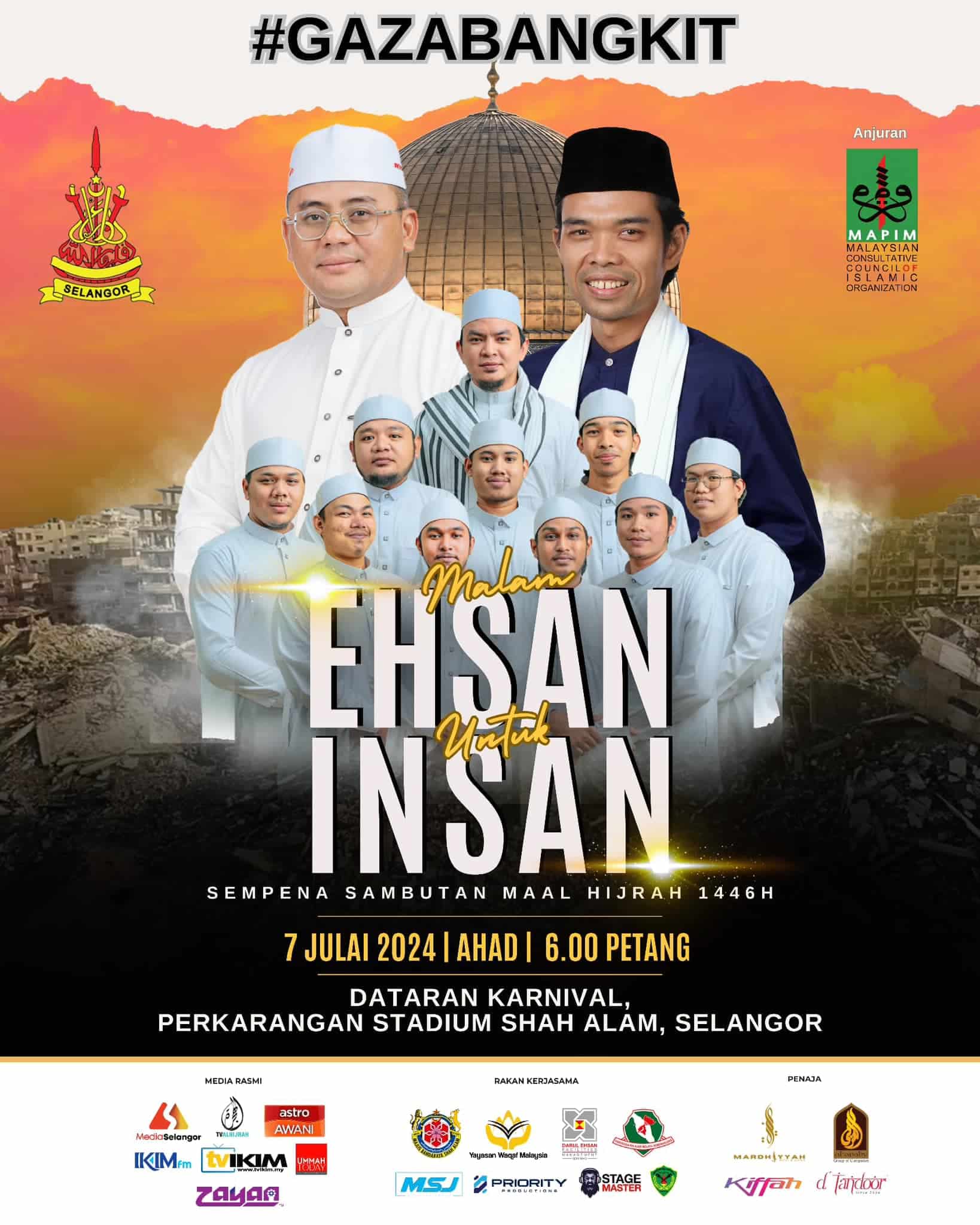 Orang ramai dijemput imarah Malam Ehsan Untuk Insan Ahad ini