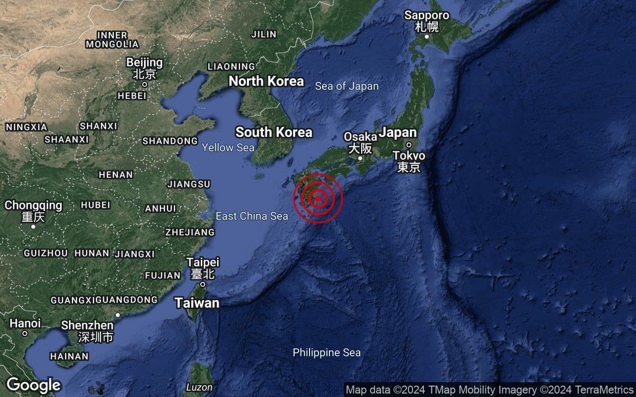 日本宫崎6.9级初震 大马气象局：我国沒海啸威胁