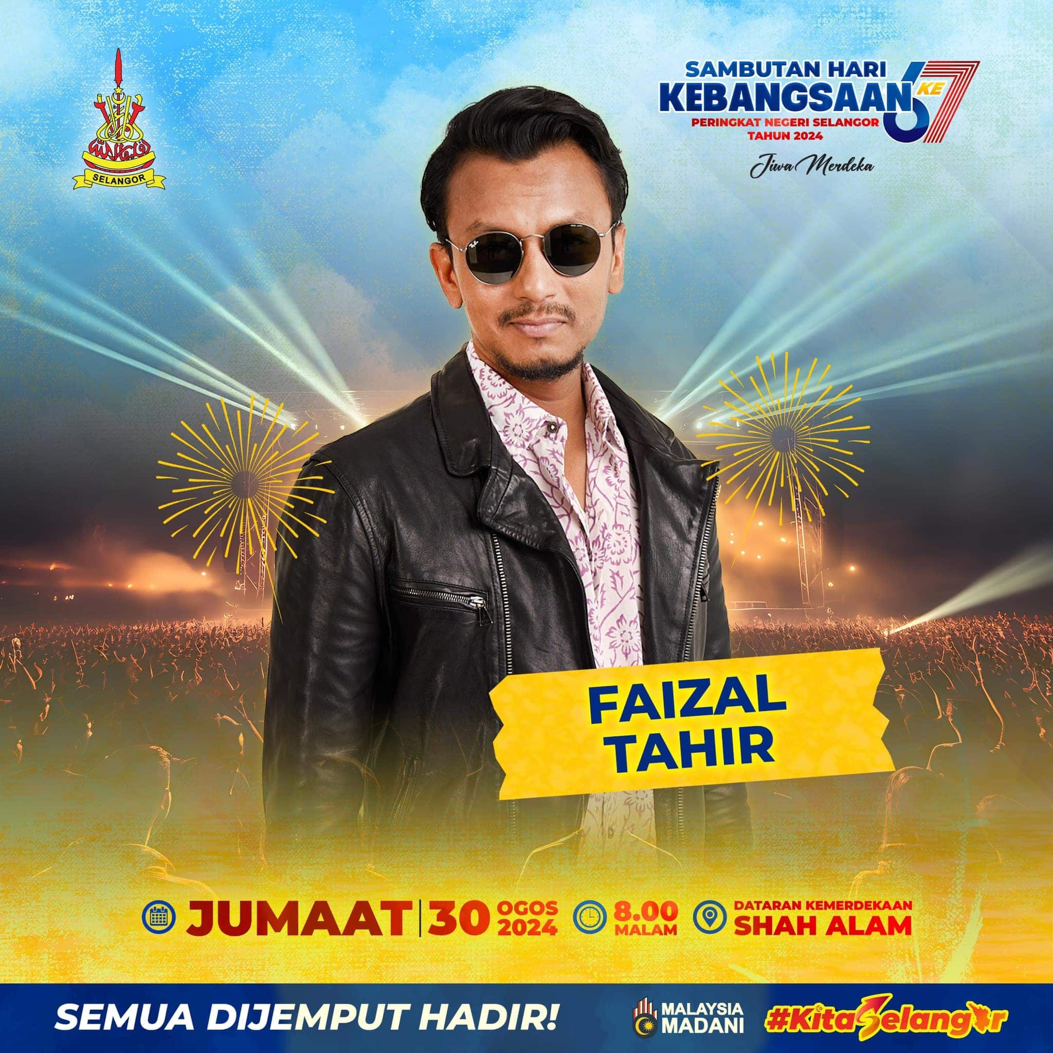 Faizal Tahir antara enam artis meriahkan sambutan hari kemerdekaan negeri