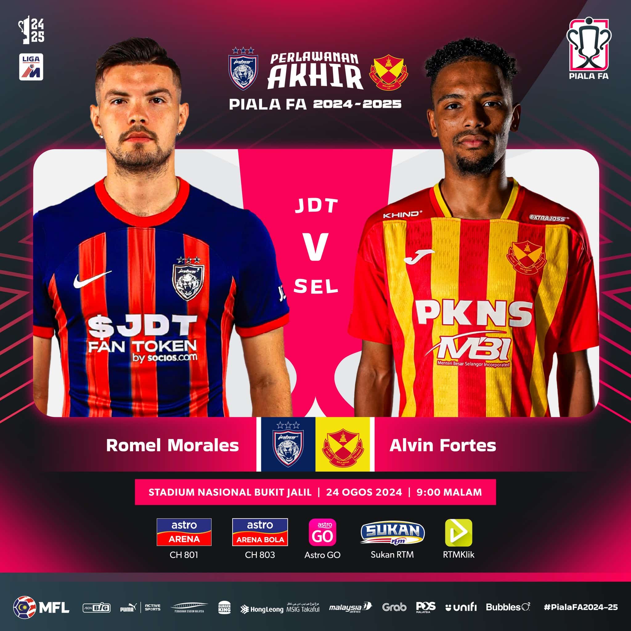 Piala FA: Penyokong Selangor, JDT diseru tunjuk semangat kesukanan