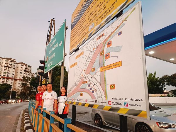 班登英达.美华城2高架桥动工 拆分界堤逐步封路.民众请留意