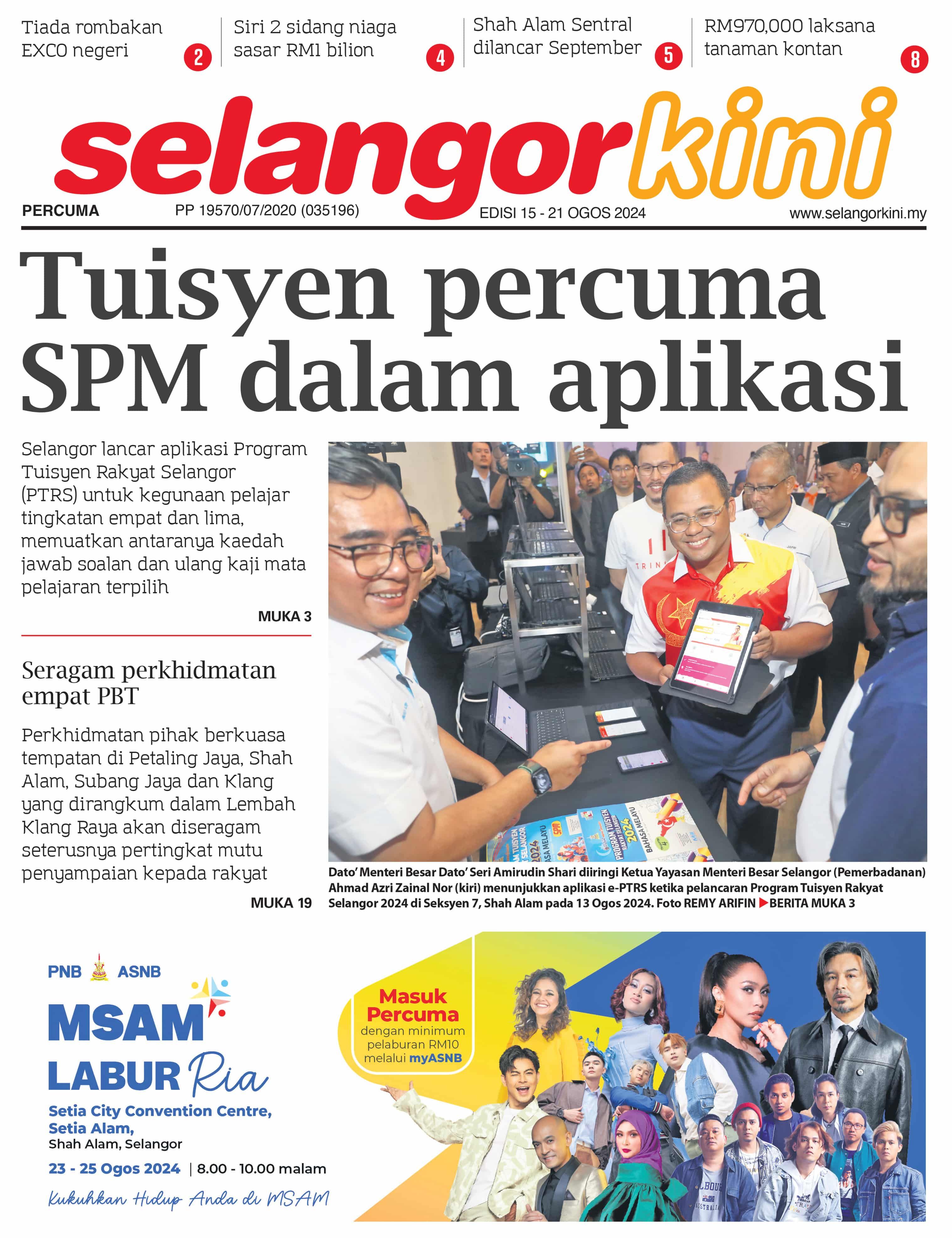 Selangorkini 15 - 21 Ogos 2024