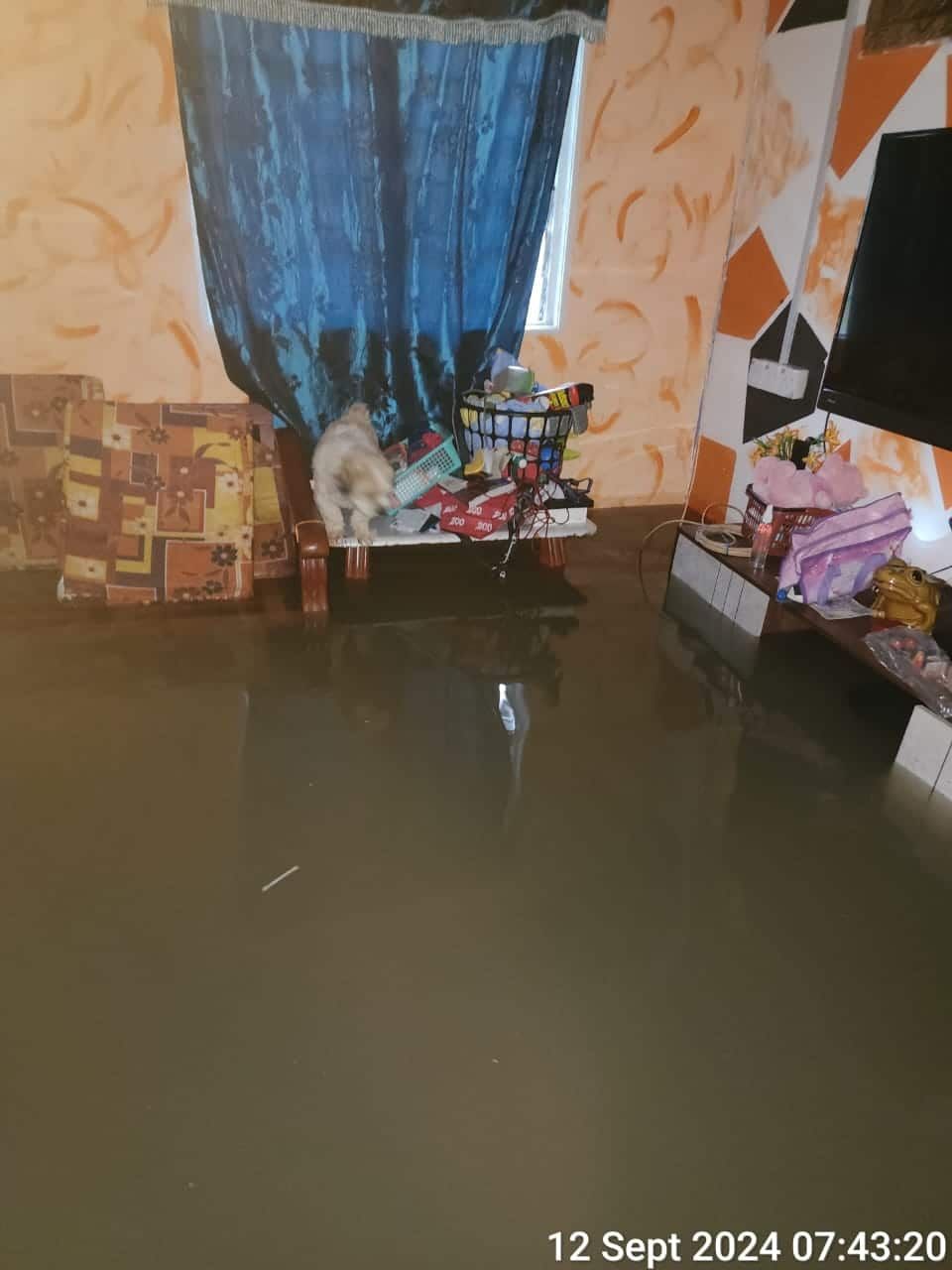 双溪比力新村今凌晨豪雨不断10住家淹水   政府诊所也遭殃关闭半天