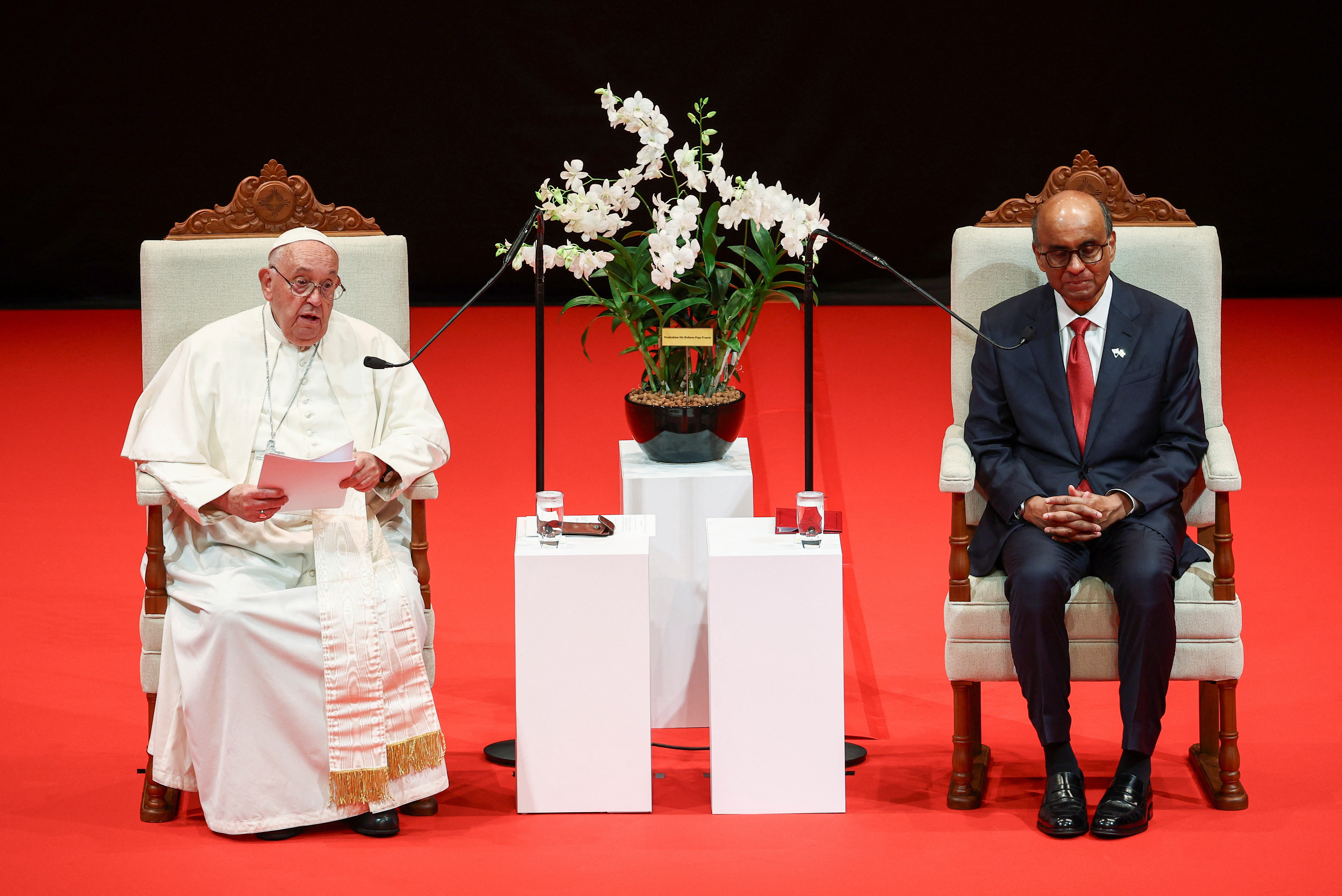 Pope Francis commends Singapore, urges focus on poor, elderly, migrant workers