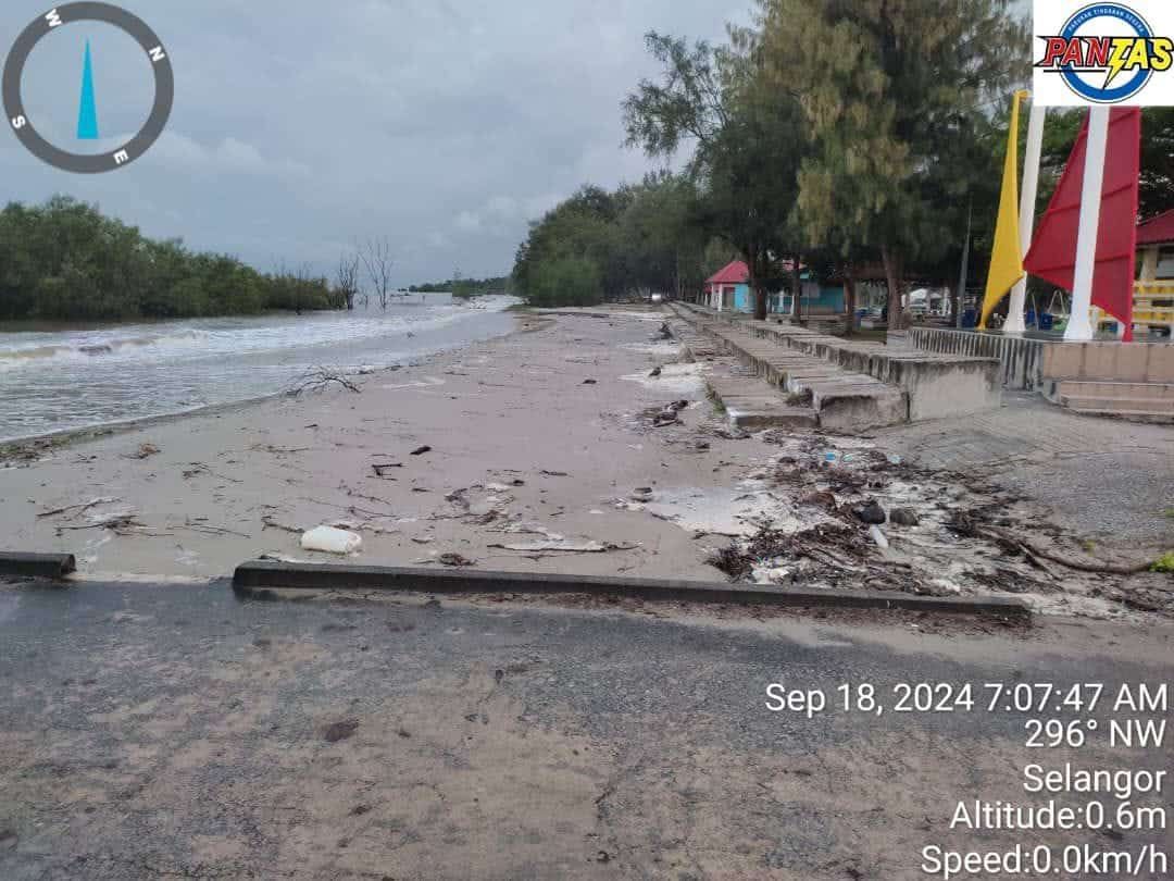 (视频）雪州滨海地区迎大涨潮 促公众禁任何海上运动