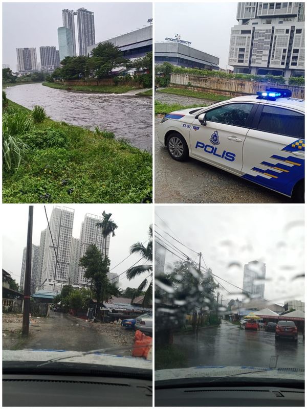 午后大雨 雪隆数区闪电水灾