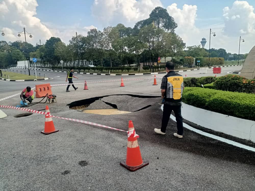 KLIA机场路段地陷  大马机场控股：未影响机场运营