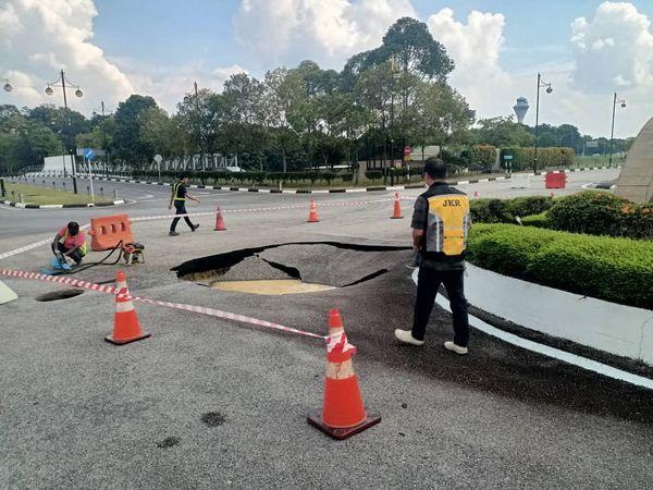 KLIA机场路段地陷 大马机场控股:未影响机场运营