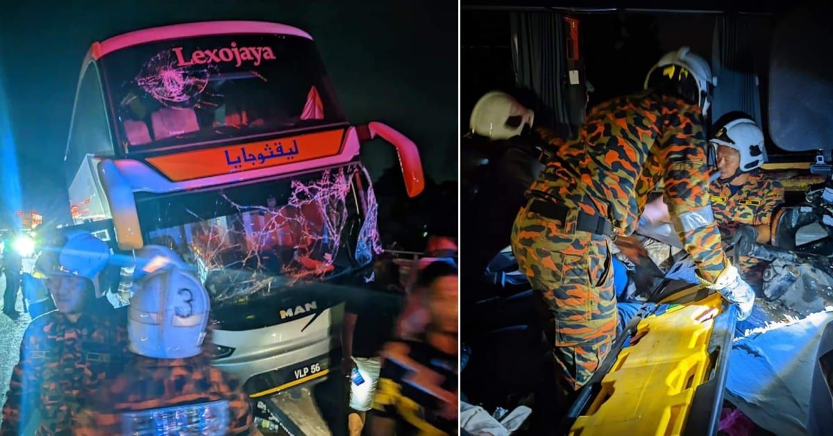 凌晨撞大道分界堤   双层旅巴4人重伤·19人轻伤