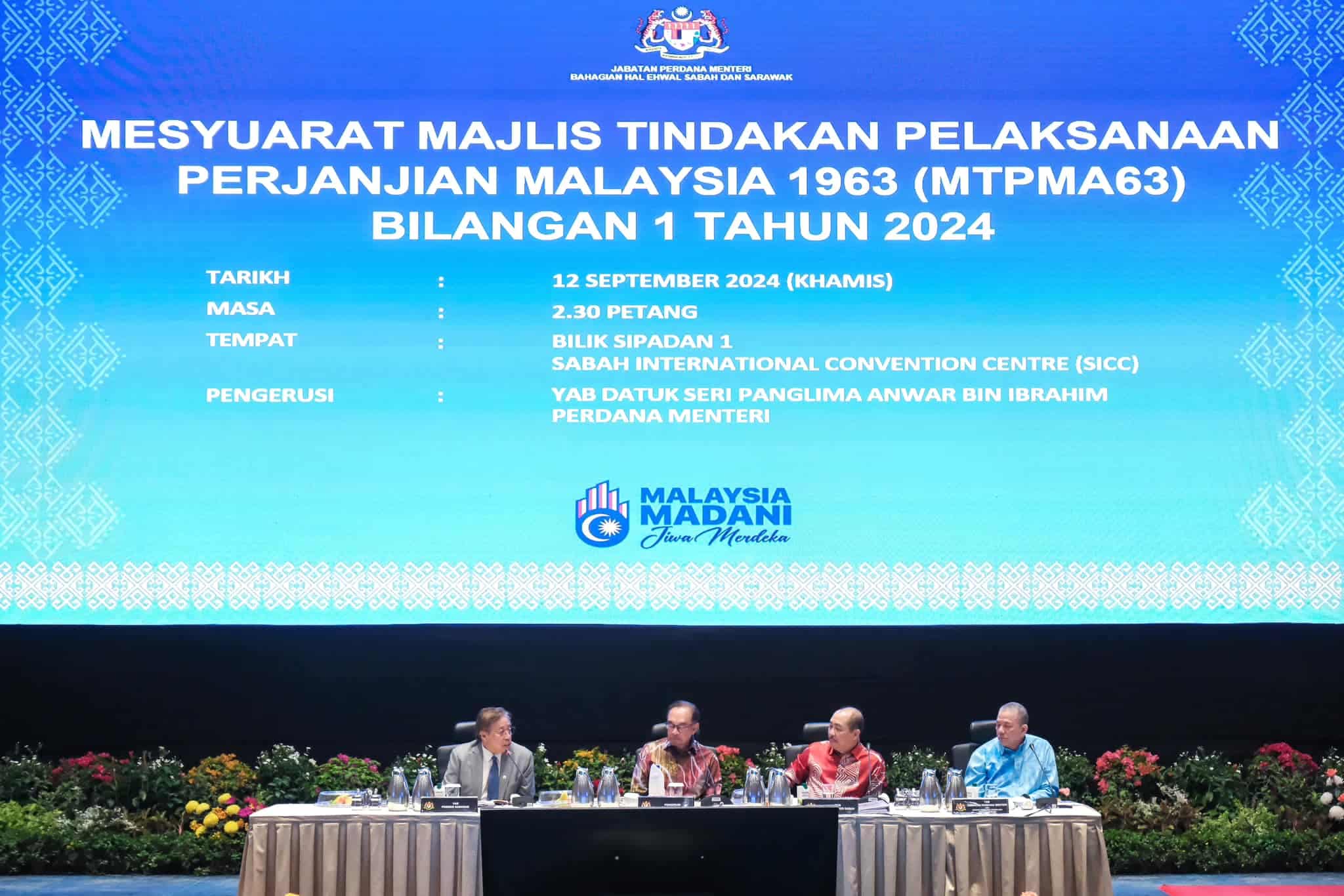 MA63: Govt hikes interim special grant for Sabah, Sarawak to RM600 mln