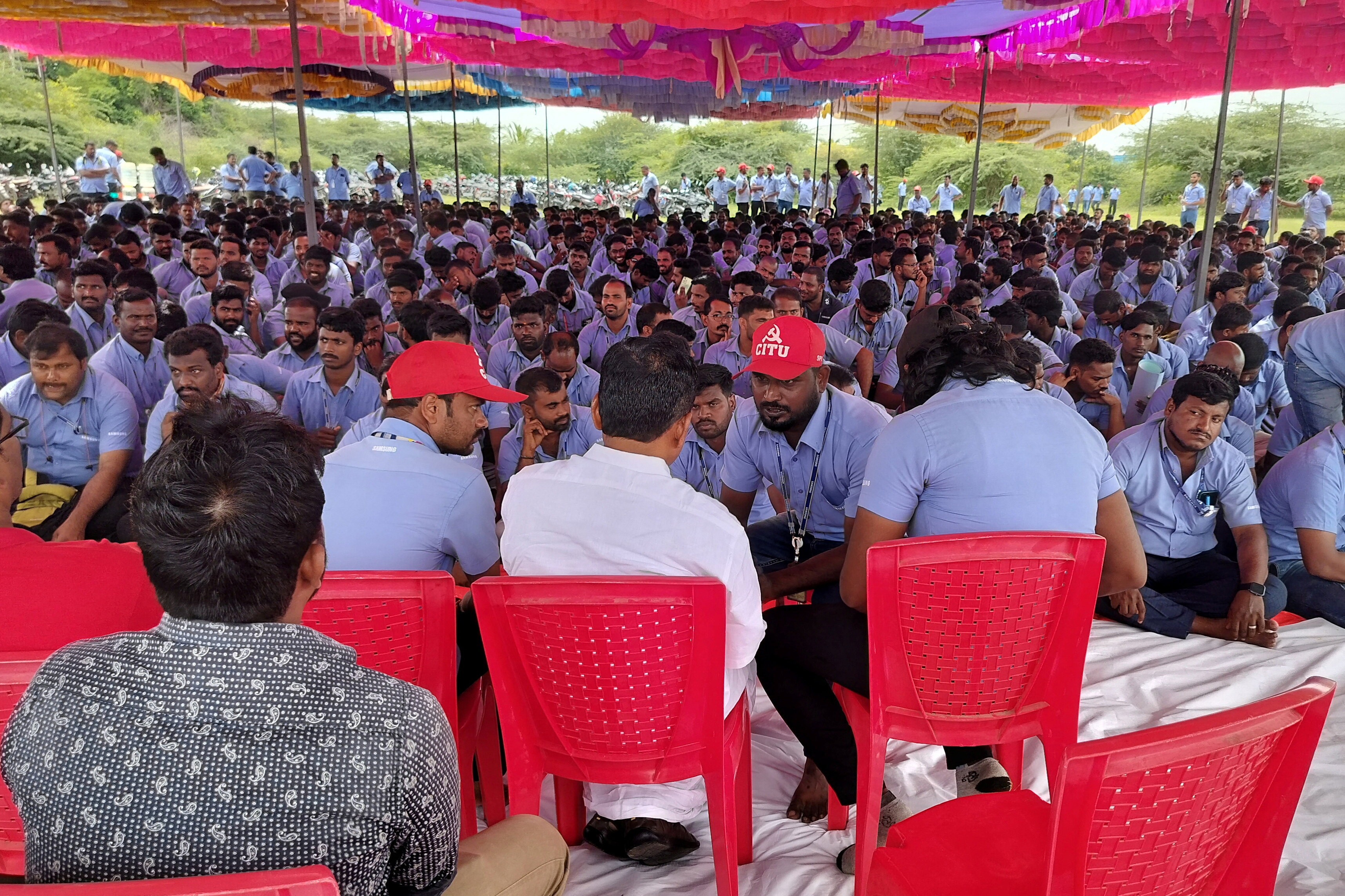 Samsung India workers vow to keep striking unless demands met