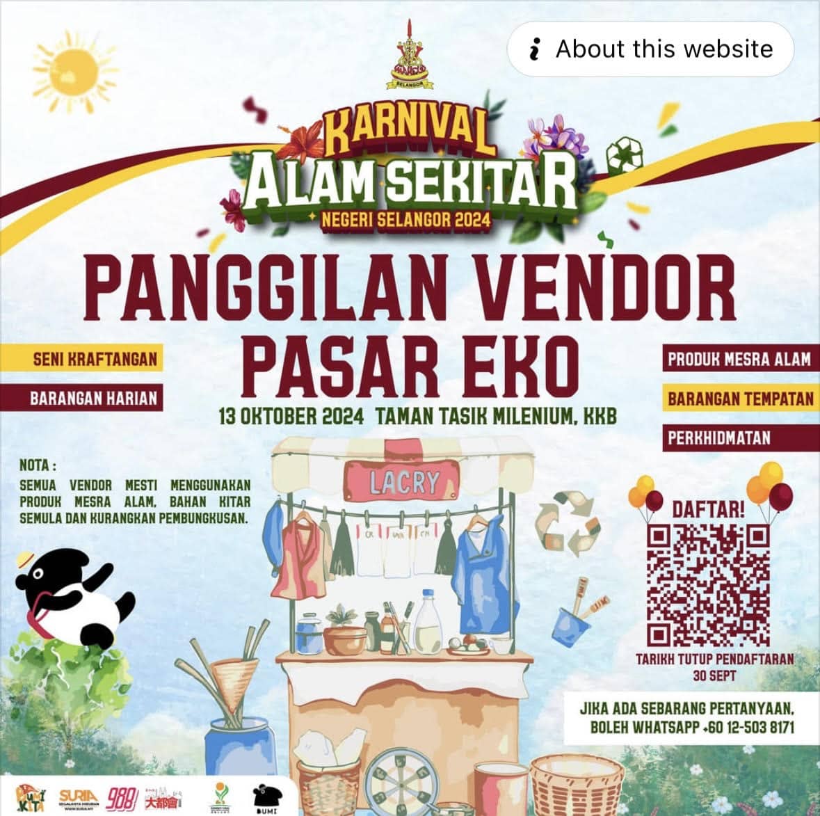 Pasar Eko, bengkel interaktif antara program menarik karnival alam sekitar