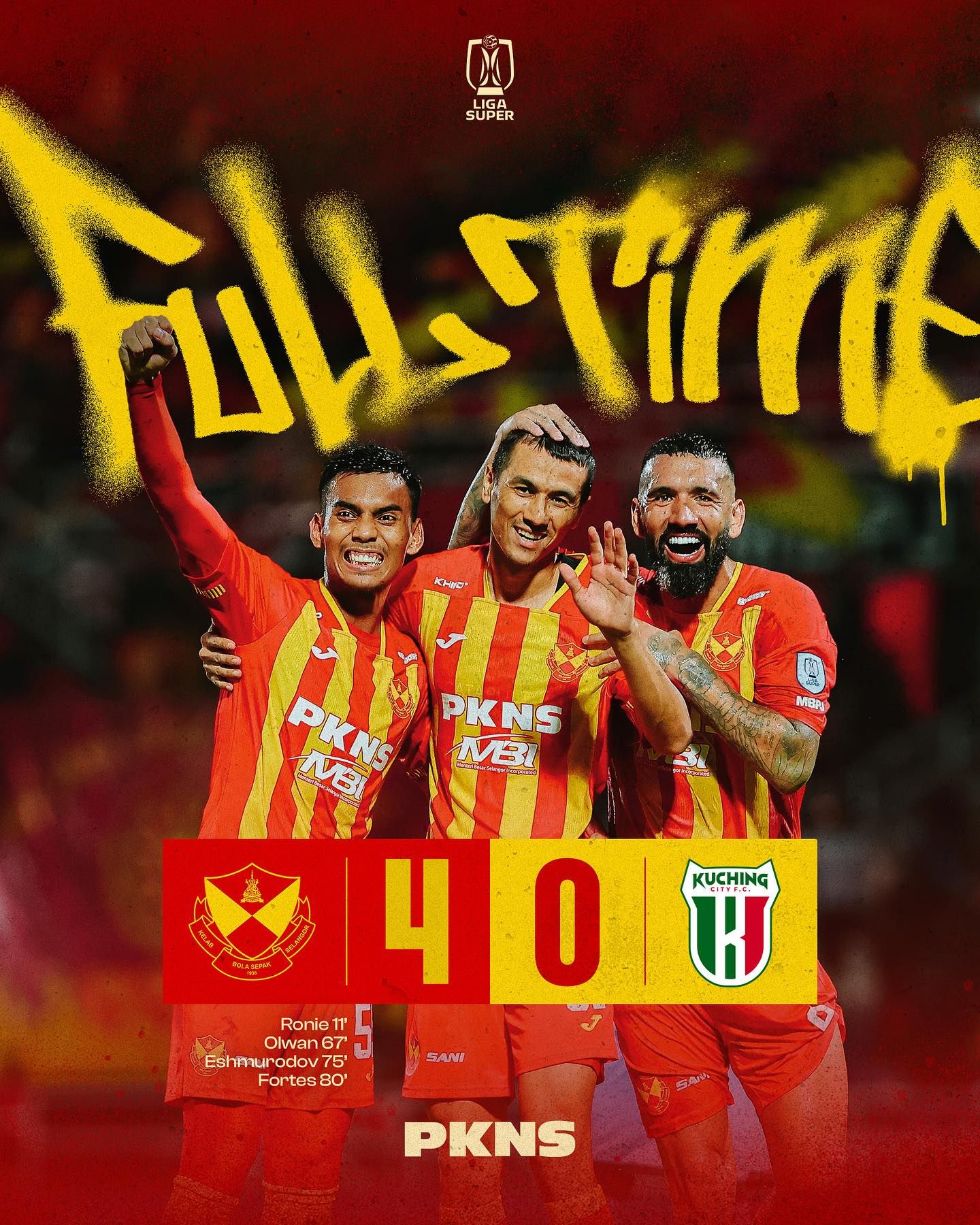 Liga Super: Selangor atasi Kuching City 4-0